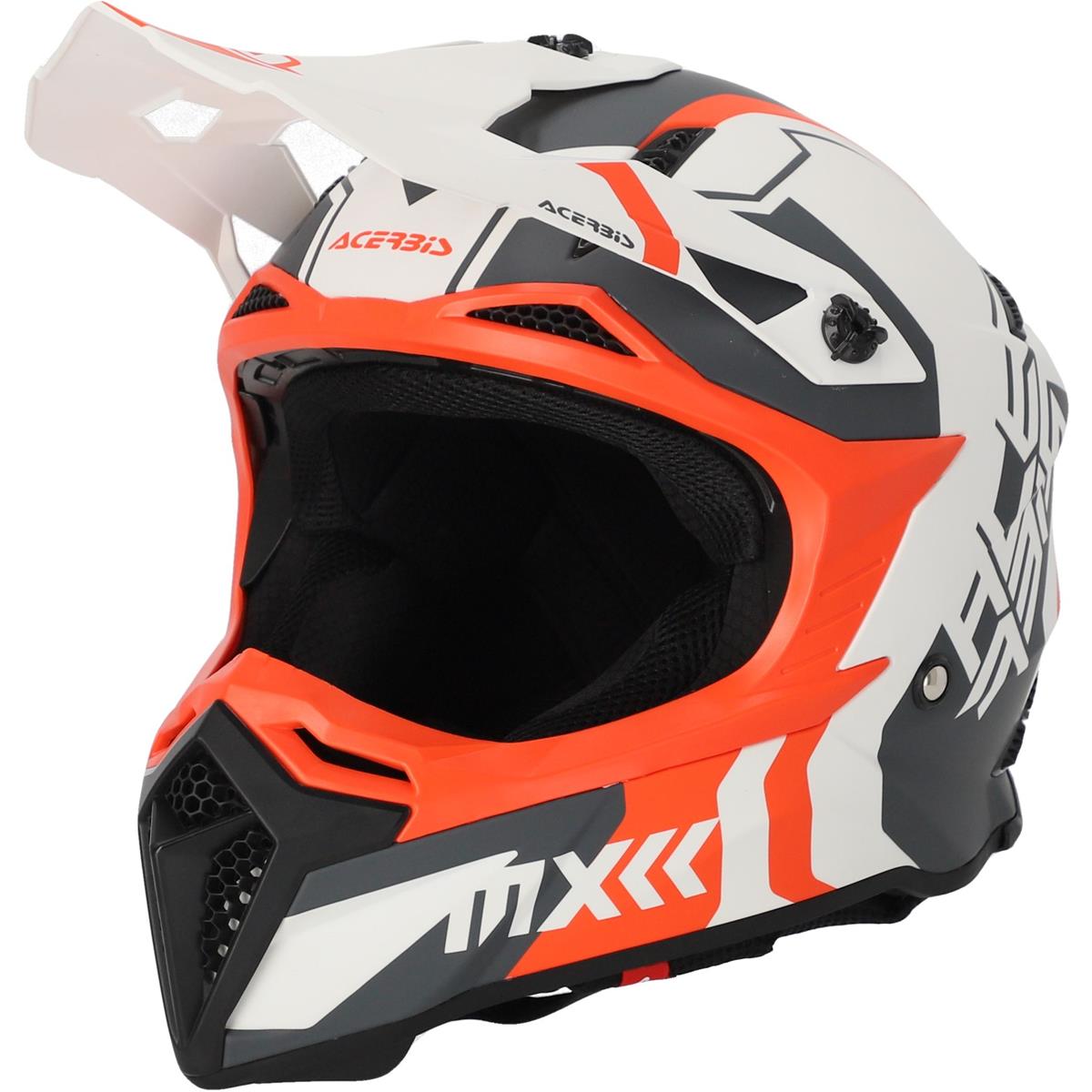 Acerbis Motocross-Helm Profile 5 22-06 Weiß/Orange