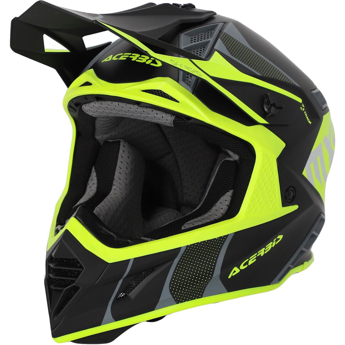 Acerbis Motocross-Helm X-Track 22-06 Schwarz/Neongelb
