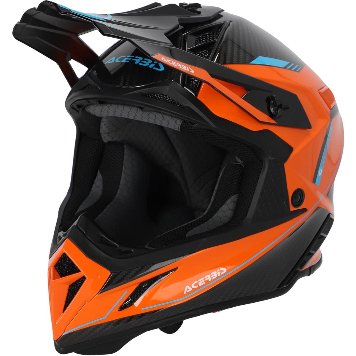 Acerbis Motocross-Helm Steel Carbon 22-06 Orange/Schwarz