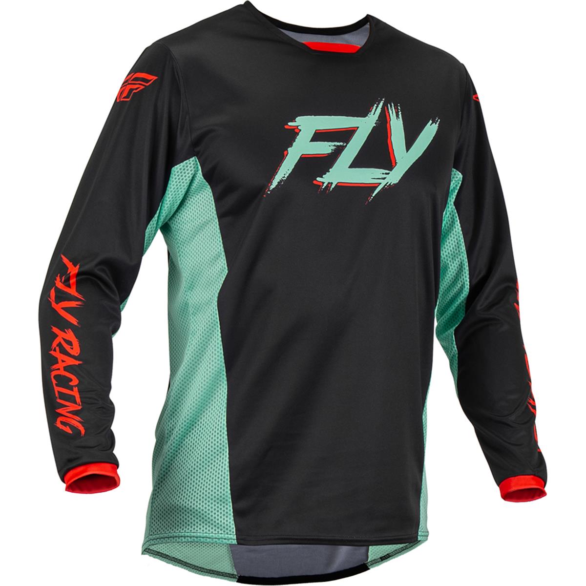 Fly Racing Maillots MX Kinetic S.E. Race - Noir/Mint/Rouge