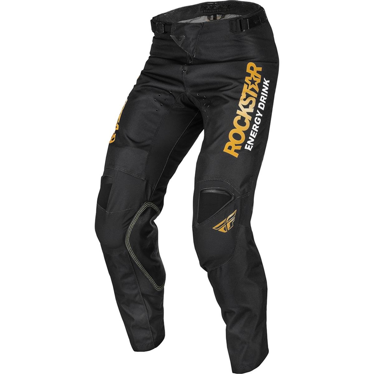 Fly Racing MX Pants Kinetic Rockstar - Black/Gold