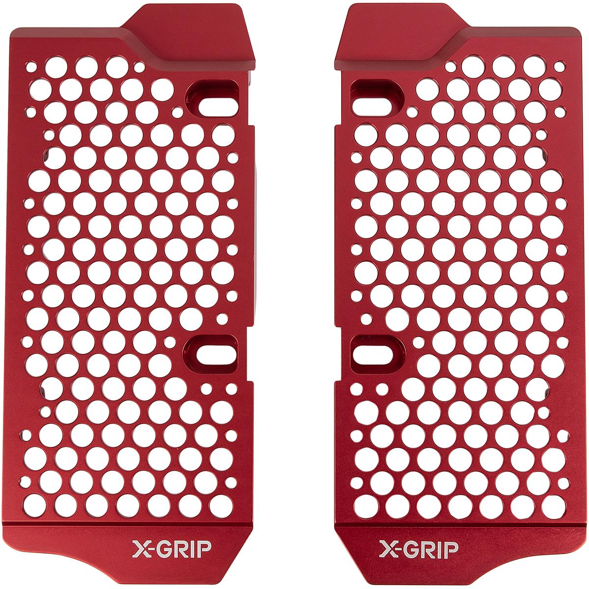 X-Grip Radiator Guard Aluminium Beta RR 2T/4T 20-, Red