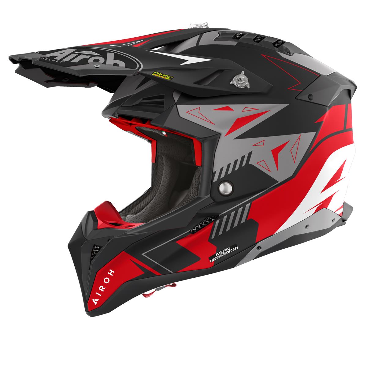 Airoh Motocross-Helm Aviator 3 Spin - Red Matt