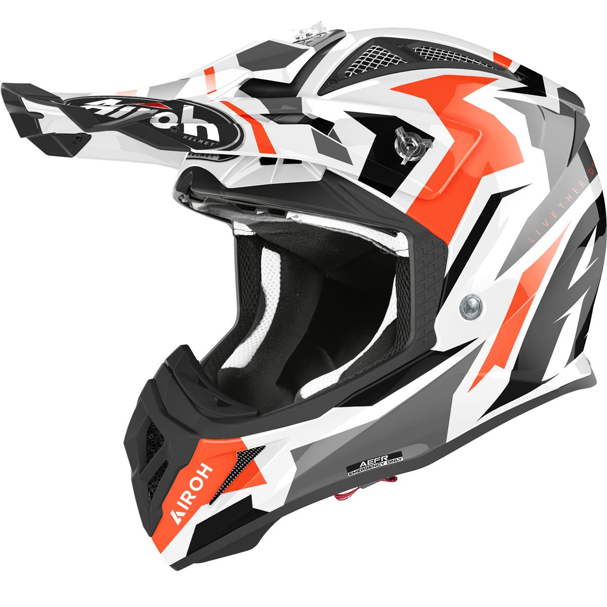 Airoh Motocross-Helm Aviator Ace Swoop - Orange Gloss