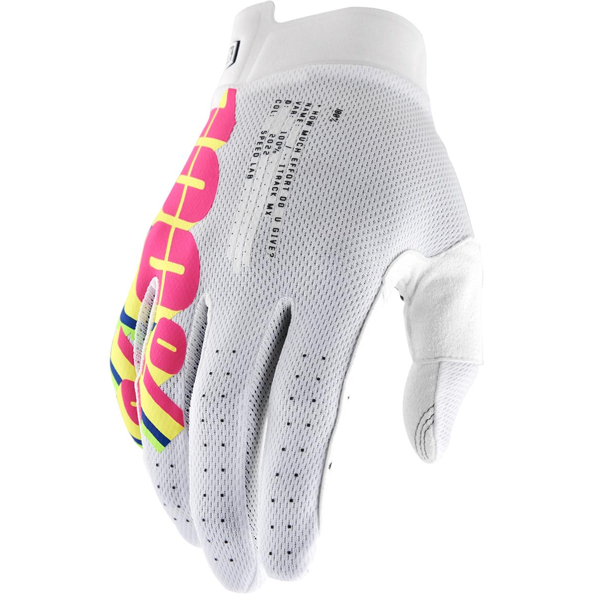 100% MTB Gloves iTrack System White