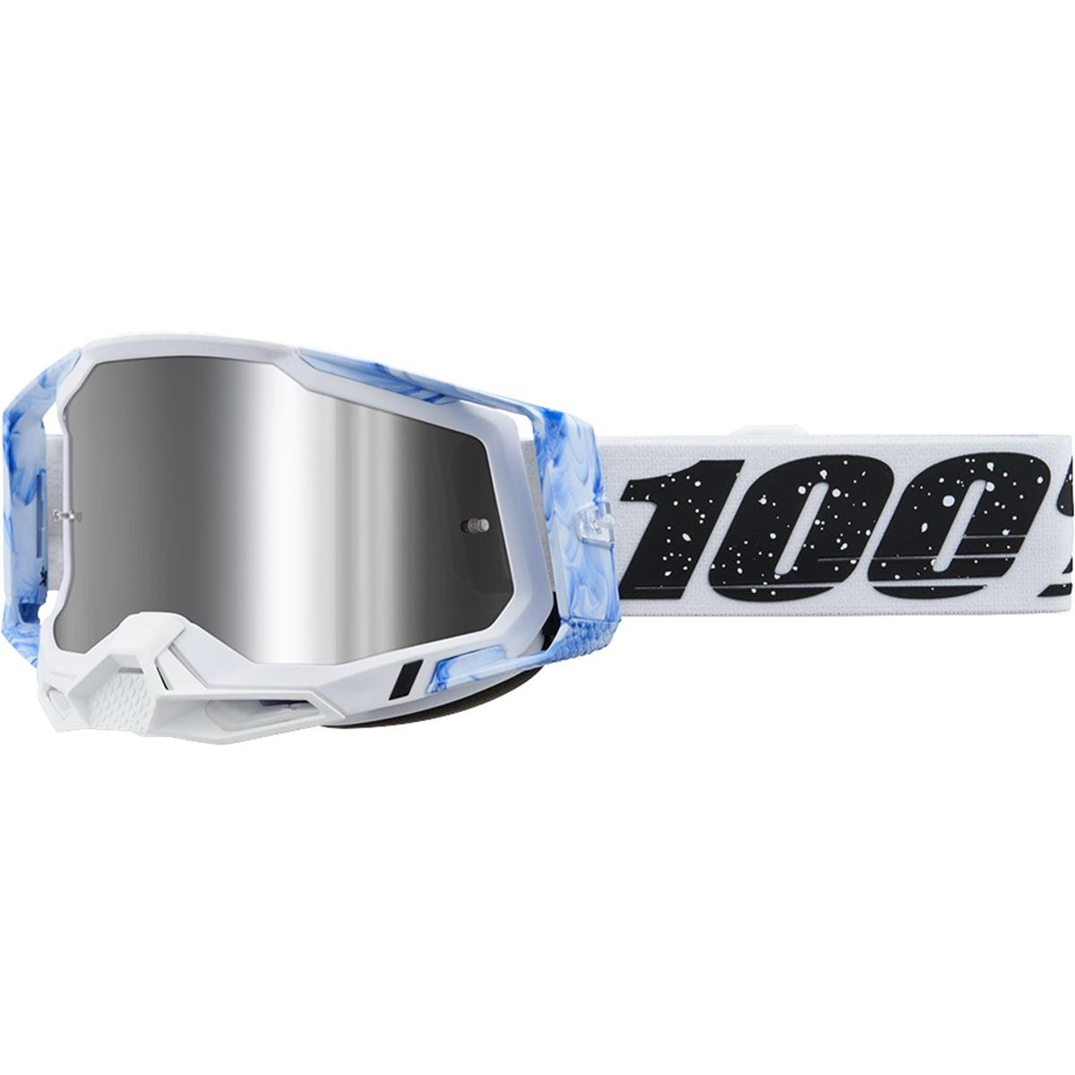 100% Goggle Racecraft Gen. 2 Mixos - Mirror Silver Flash, Anti-Fog