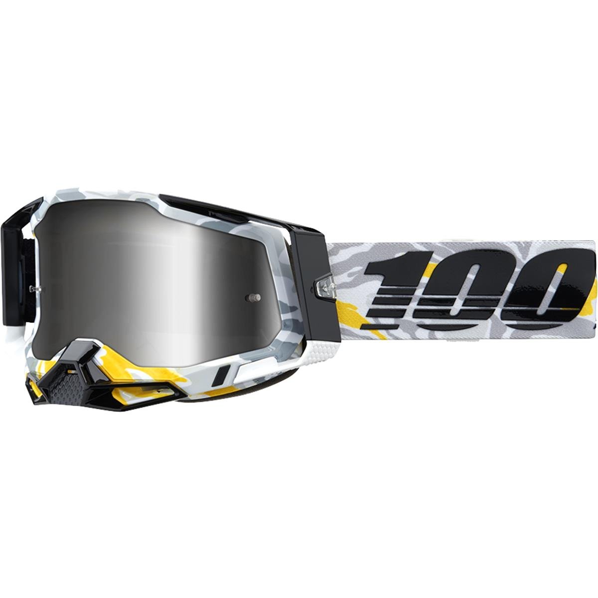 100% Goggle Racecraft Gen. 2 Korb - Mirror Silver, Anti-Fog