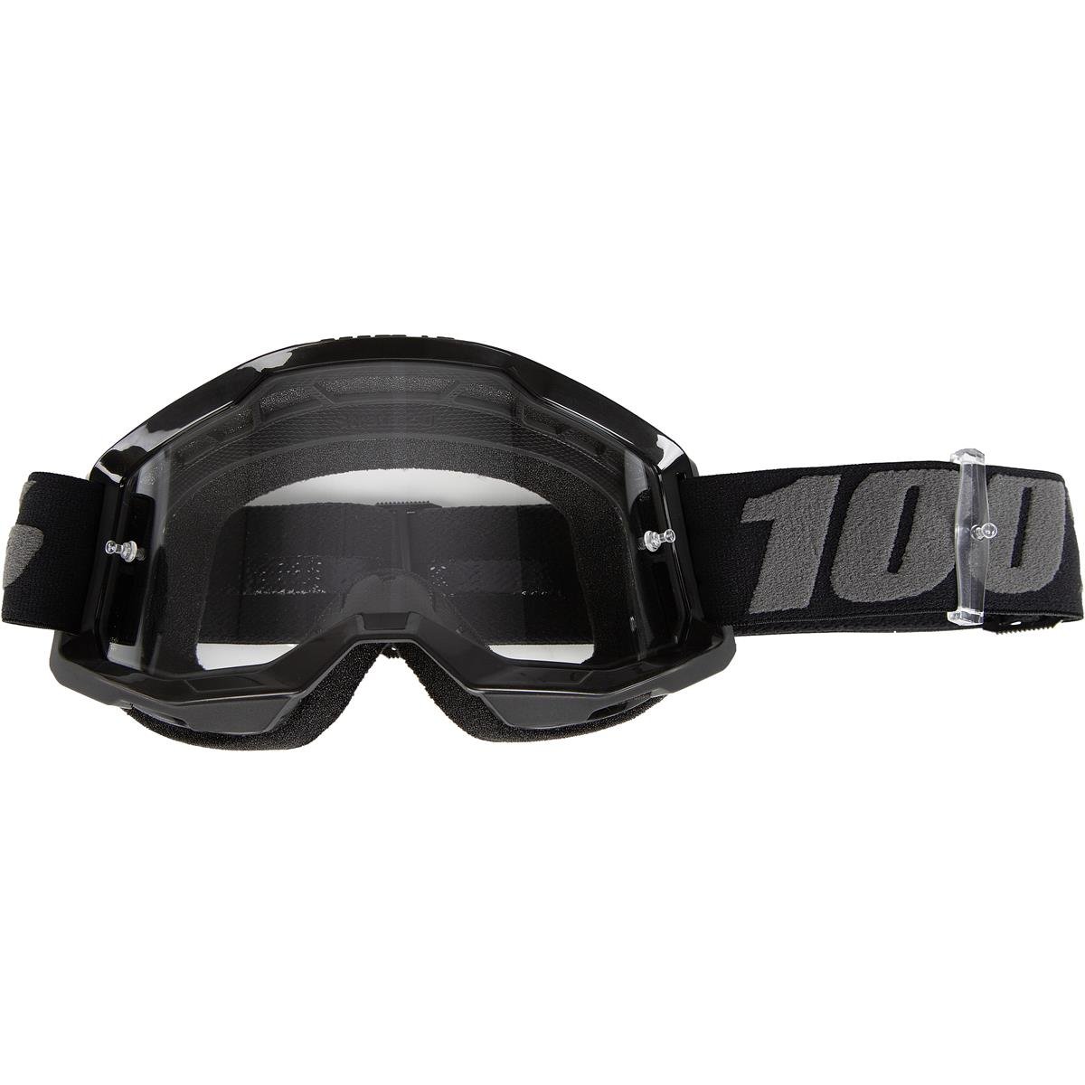 100% Kids Goggle Strata Gen. 2 Black - Clear, Anti Fog