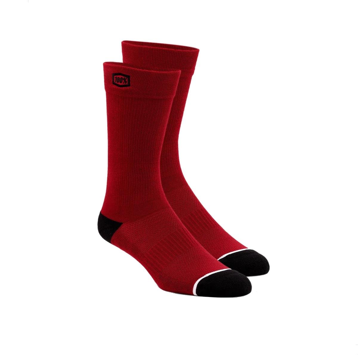 100% Socken Solid Rot