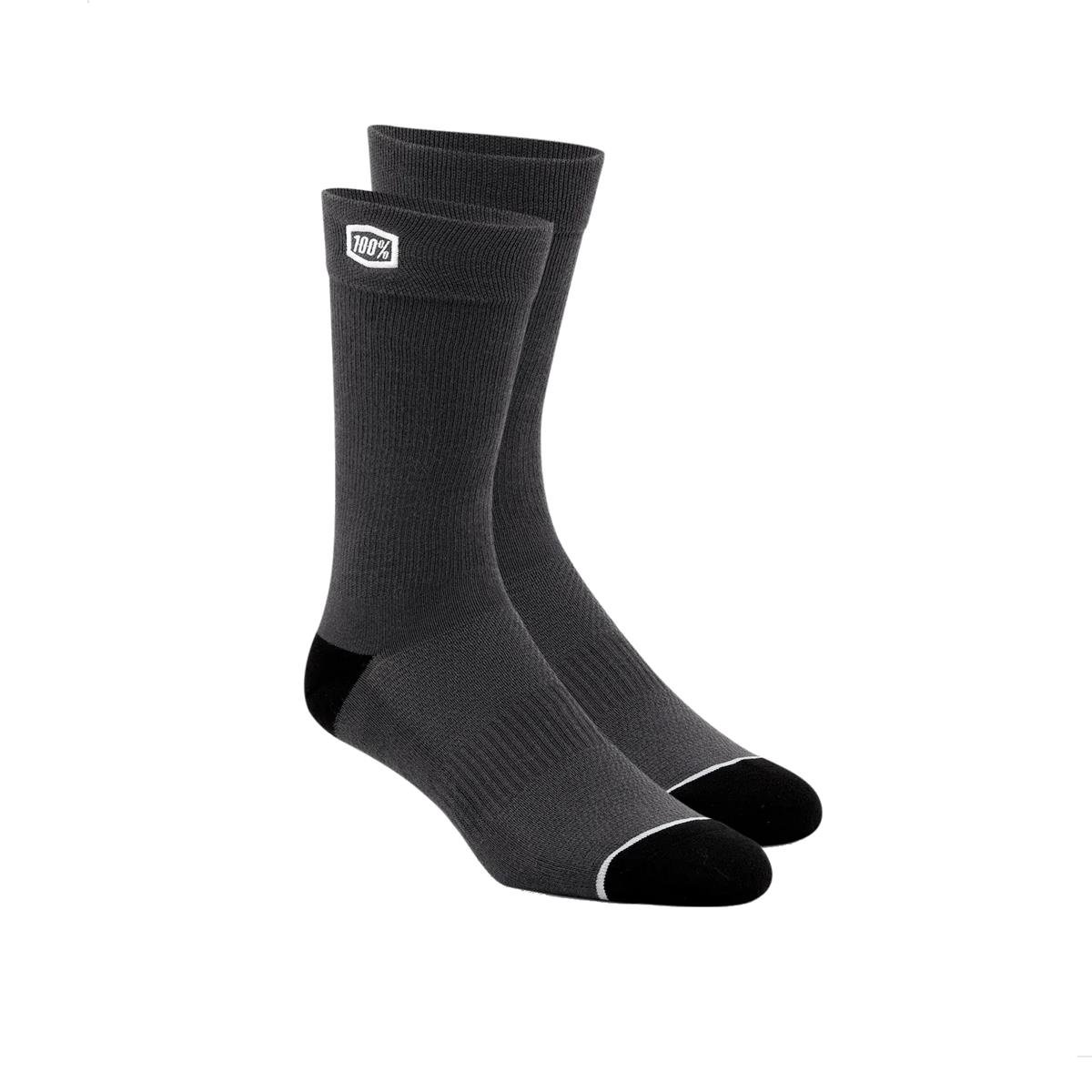 100% Socks Solid Gray