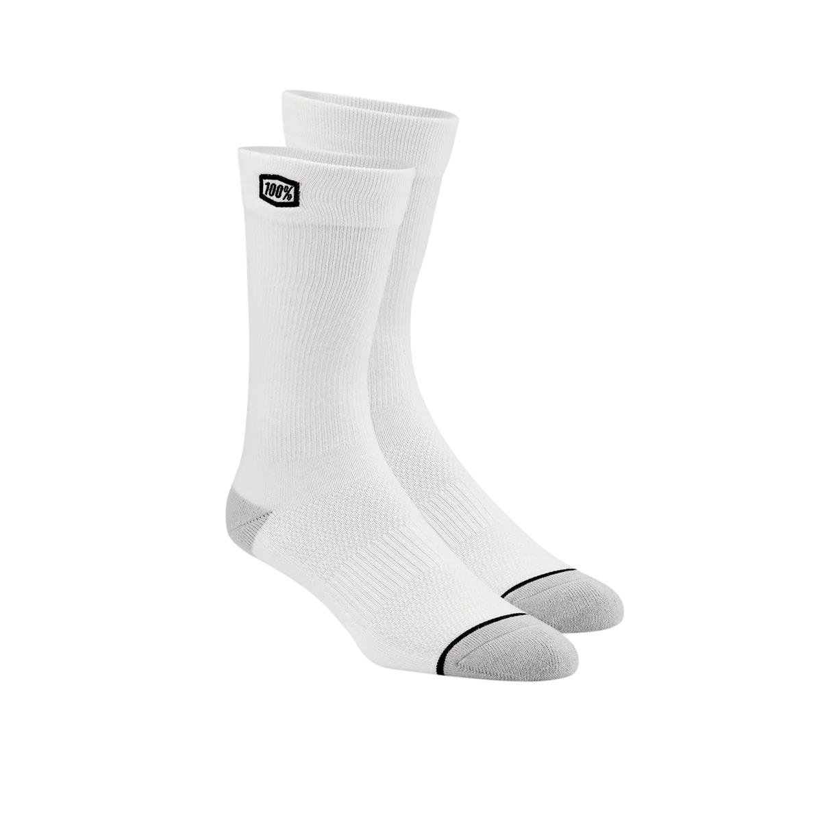 100% Socken Solid Weiß