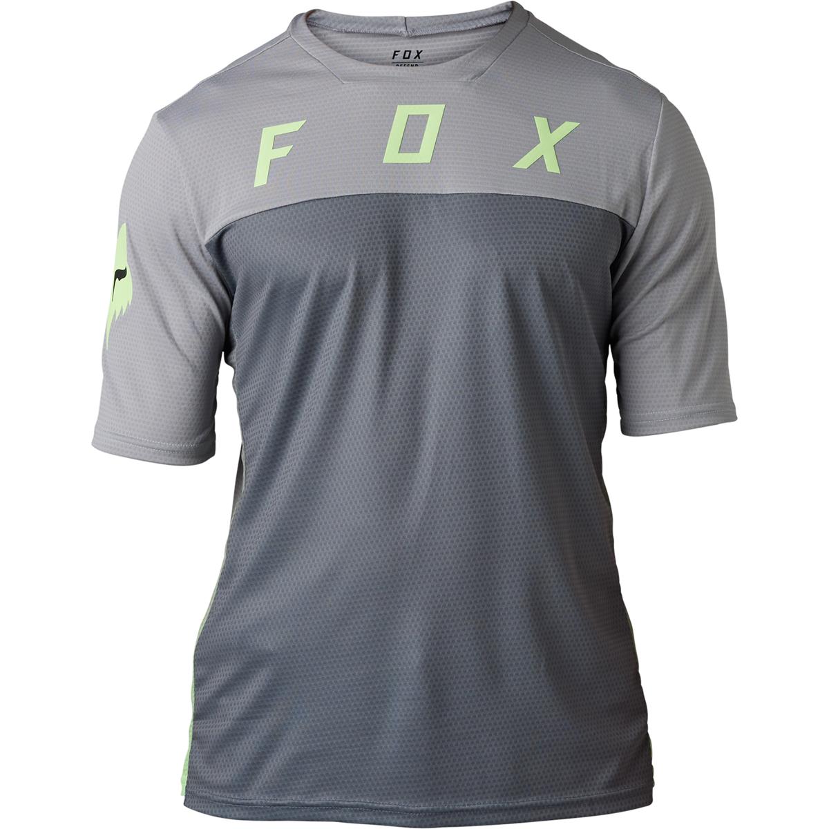 Fox MTB Jersey Short Sleeve Defend Cekt - Black/Gray | Maciag Offroad