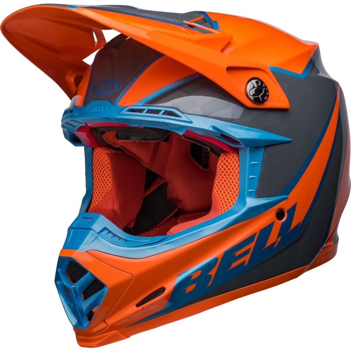 Bell Motocross-Helm Moto-9S Flex Sprite - Orange/Grau