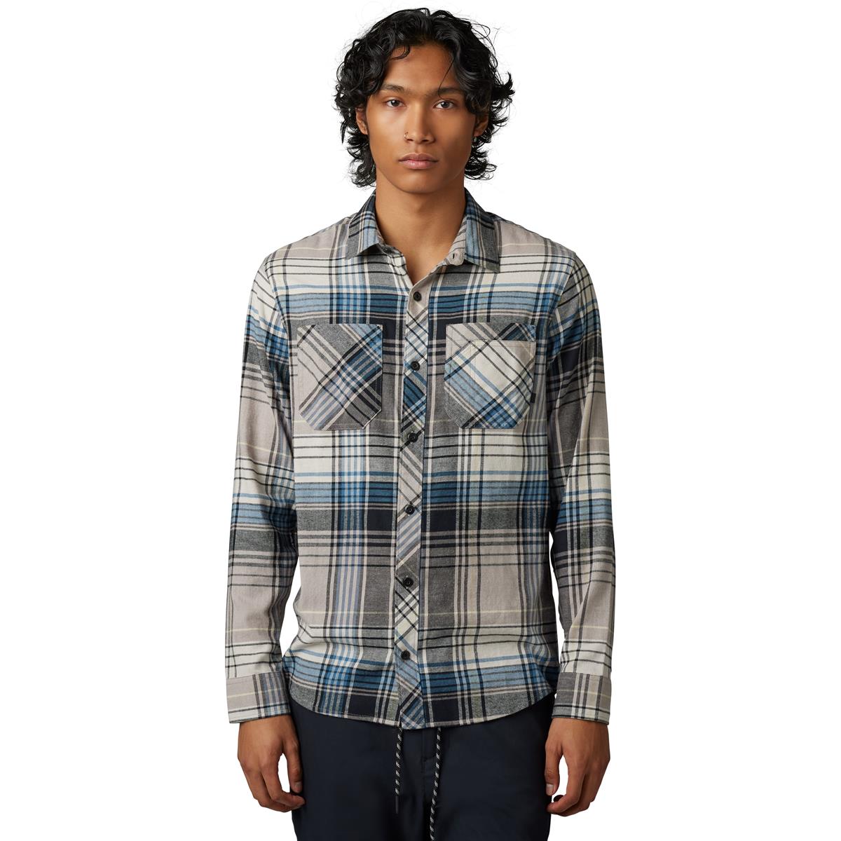 Fox Shirt Long Sleeve Turnout Utility Flannel Taupe