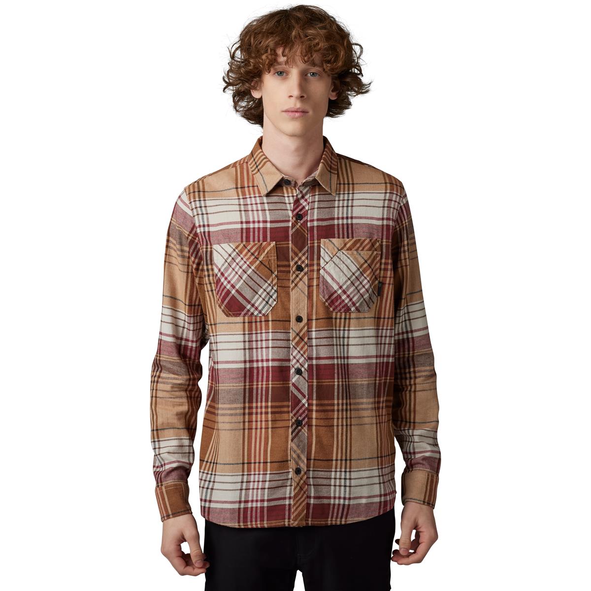Fox Shirt Long Sleeve Turnout Utility Flannel Cognac