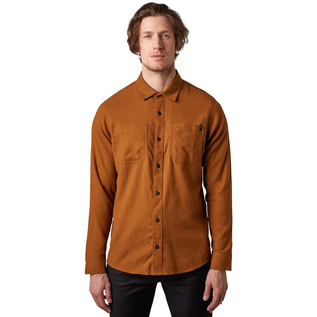 Fox Shirt Long Sleeve Ramp UP Utility Flannel Nutmeg