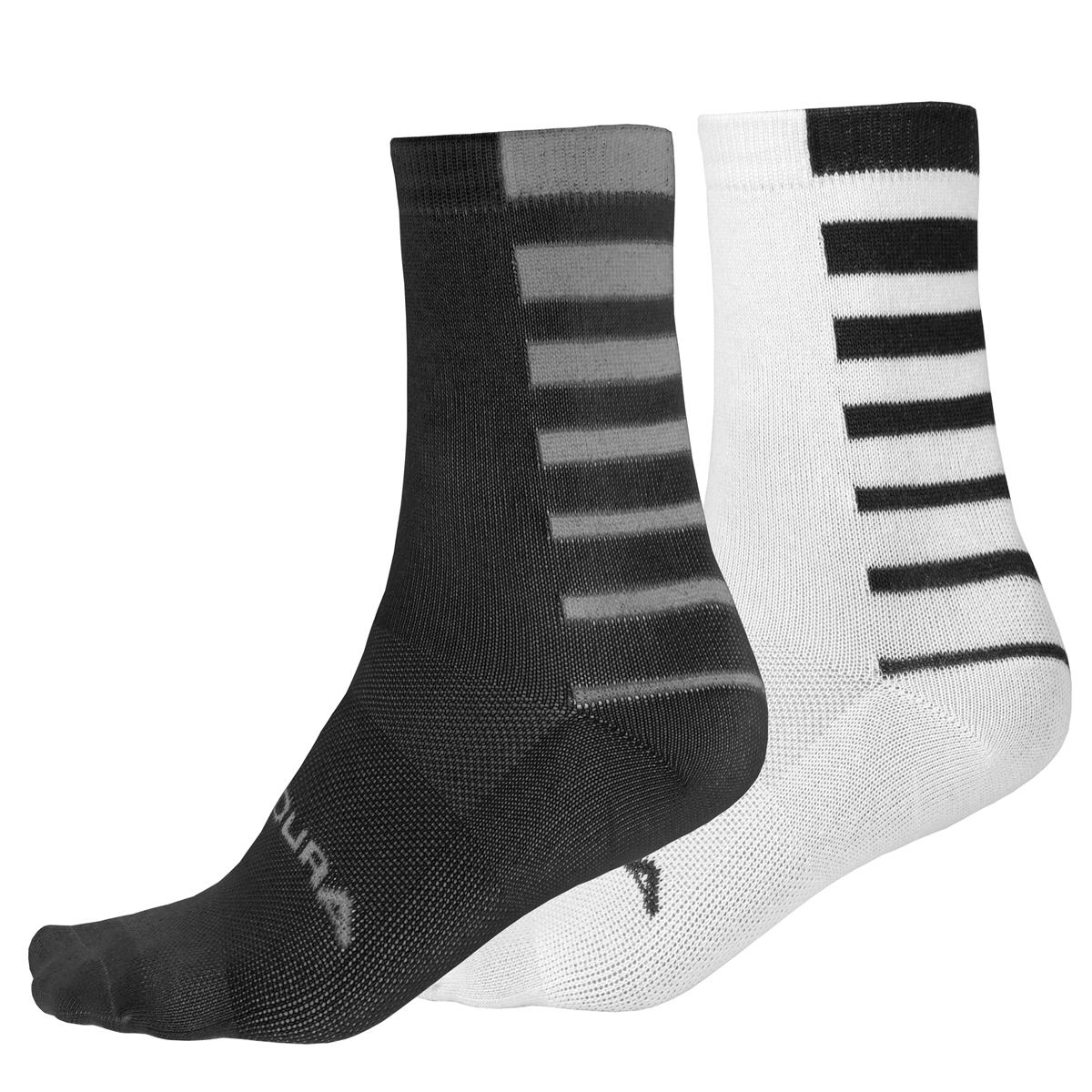 Endura Twin Pack, MTB Socks Coolmax Stripe Black