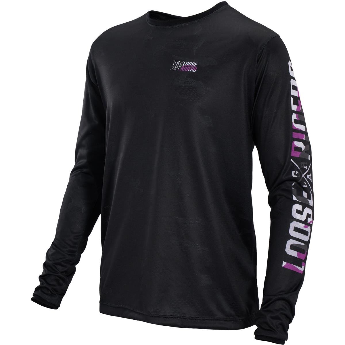 Loose Riders MTB Jersey Long Sleeve  Cult of Shred - Purple Camo Black