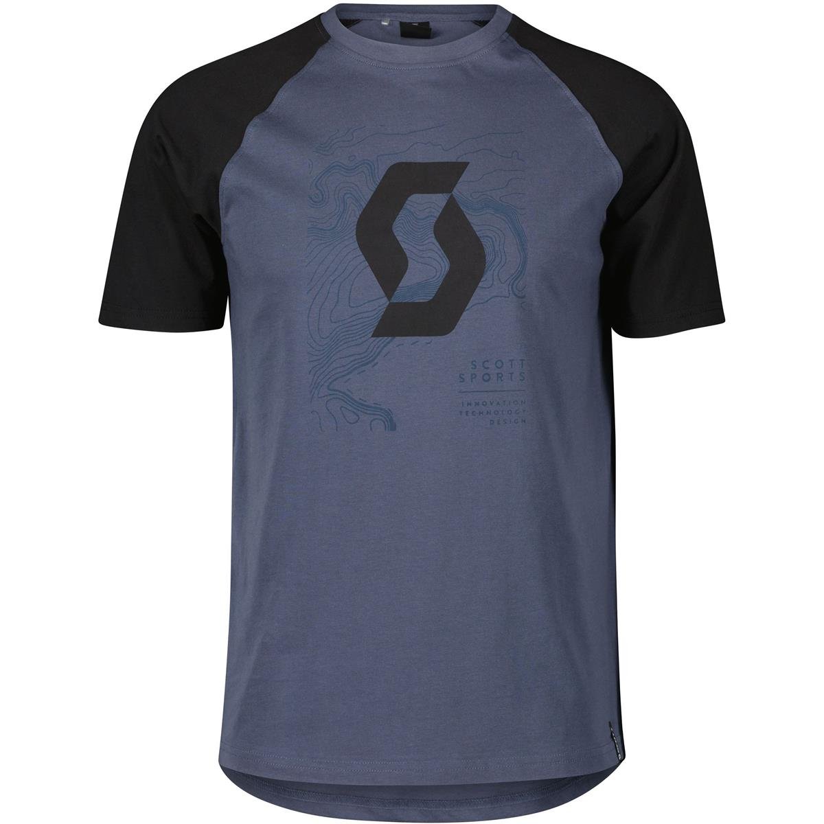 Scott T-Shirt Icon Raglan Metal Blue/Black