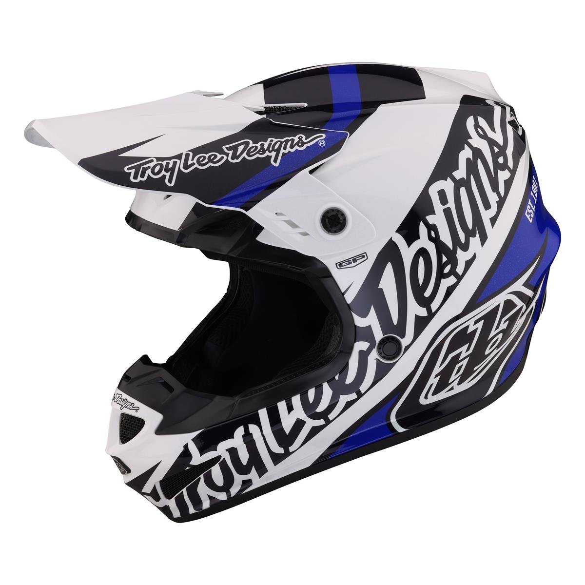 Troy Lee Designs Motocross-Helm GP Slice - Blau/Weiß