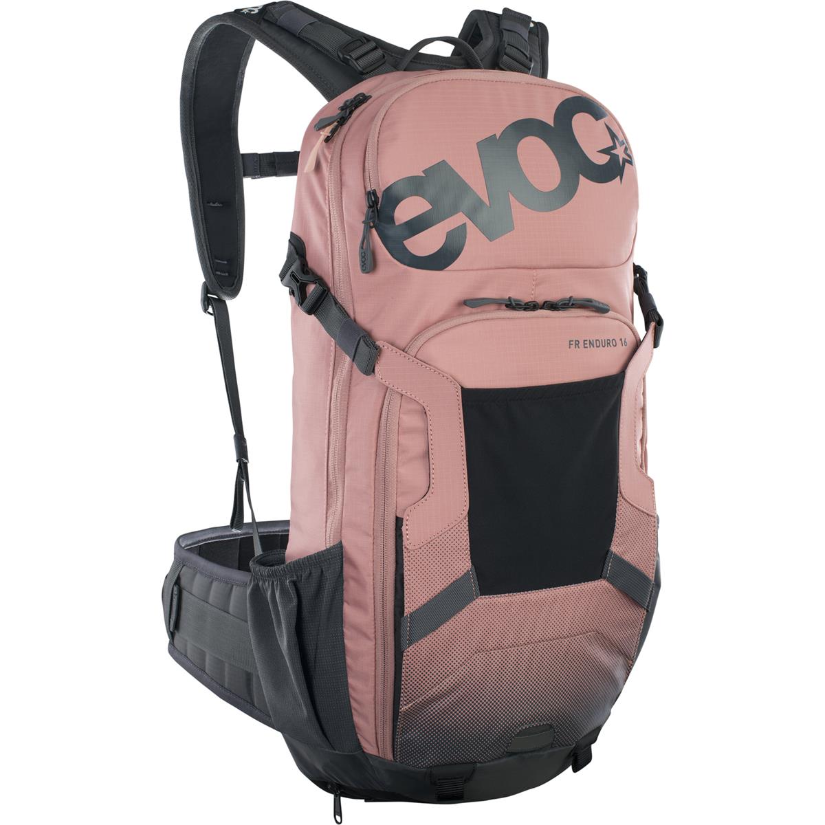 Evoc Zaino con Paraschiena FR Enduro 16 16L - Dusty Pink/Carbon Gray