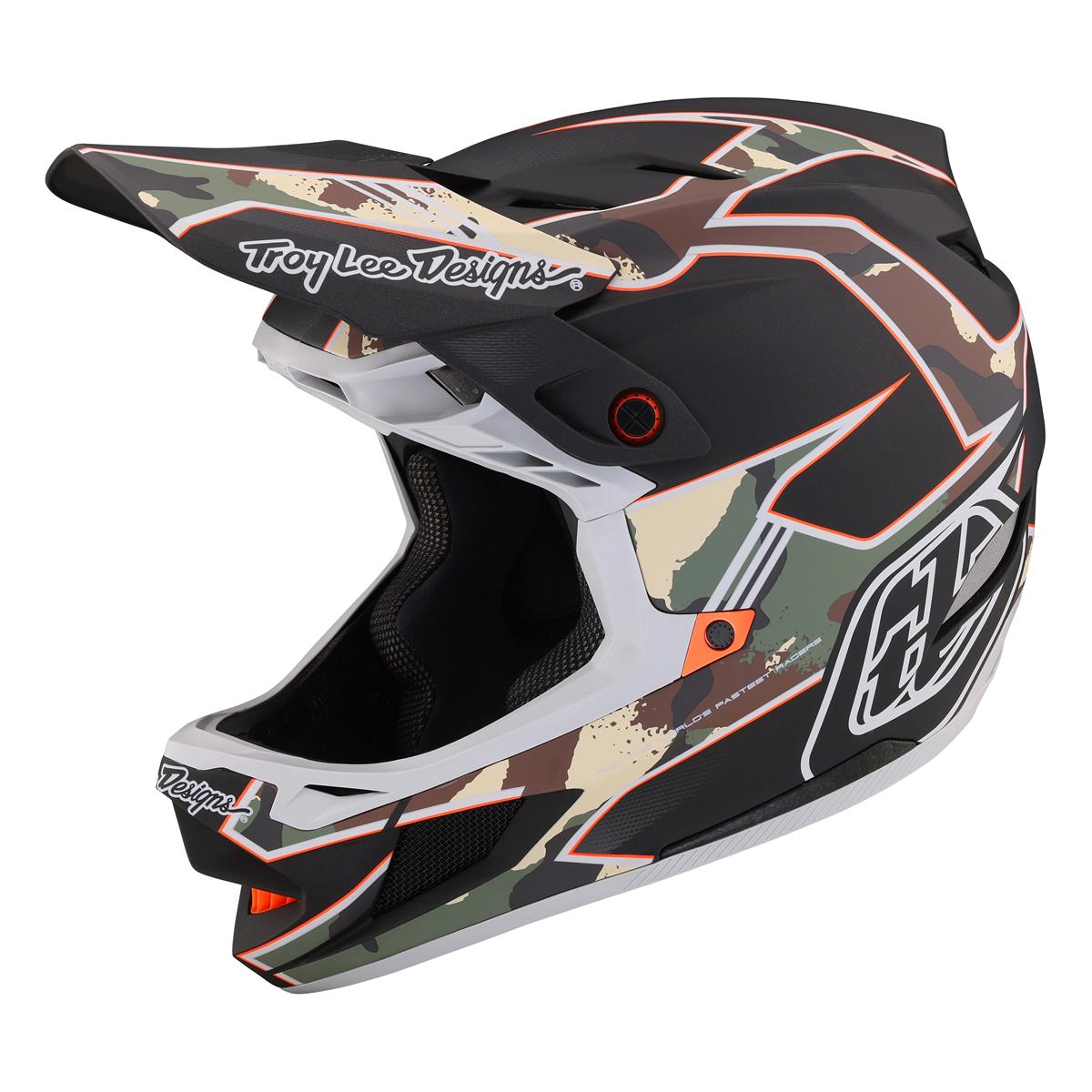 Troy Lee Designs Downhill MTB Helmet D4 Composite MIPS Matrix - Camo Army Green