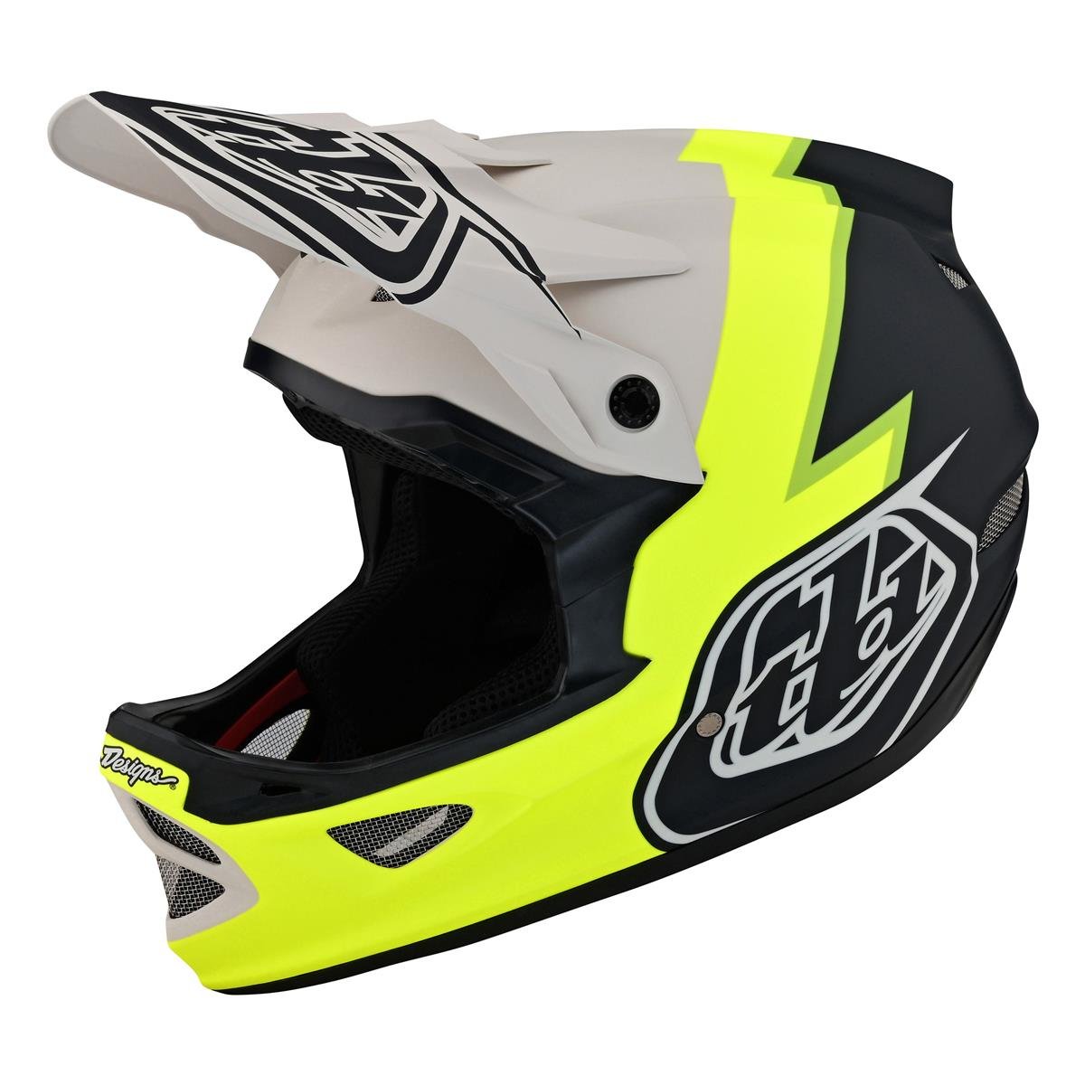 Troy Lee Designs Downhill MTB-Helm D3 Fiberlite Volt - Flo Gelb