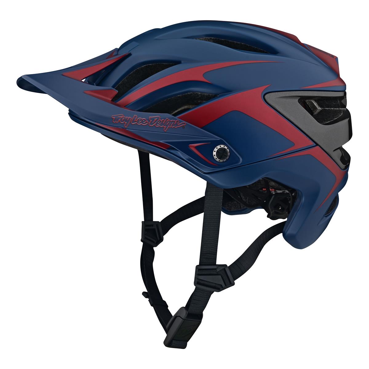 Troy Lee Designs Enduro MTB-Helm A3 MIPS Fang - Dunkelblau/Burgundy
