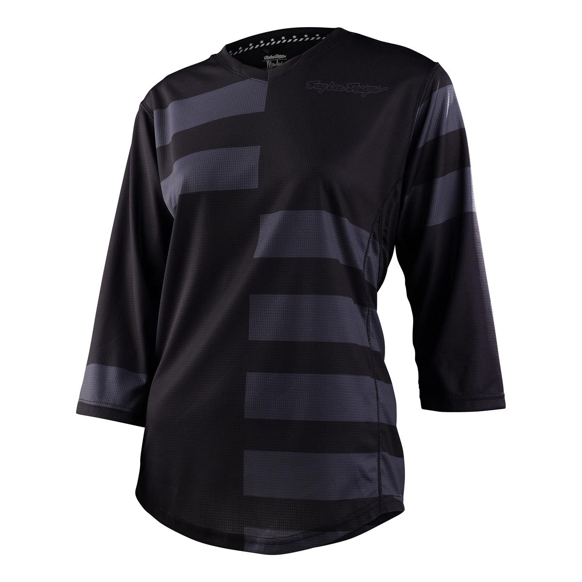 Troy Lee Designs Girls MTB Jersey ¾ Sleeve Mischief Split Stripe - Black