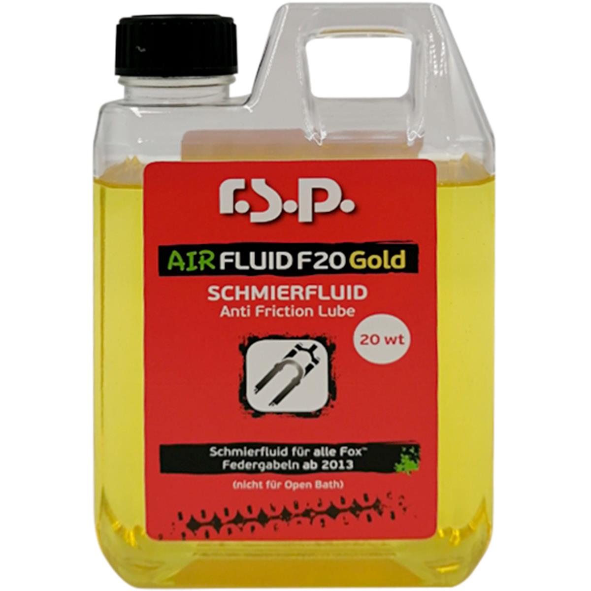 r.s.p. Suspension Oil Air Fluid F20 Gold 20 WT, 250 ml
