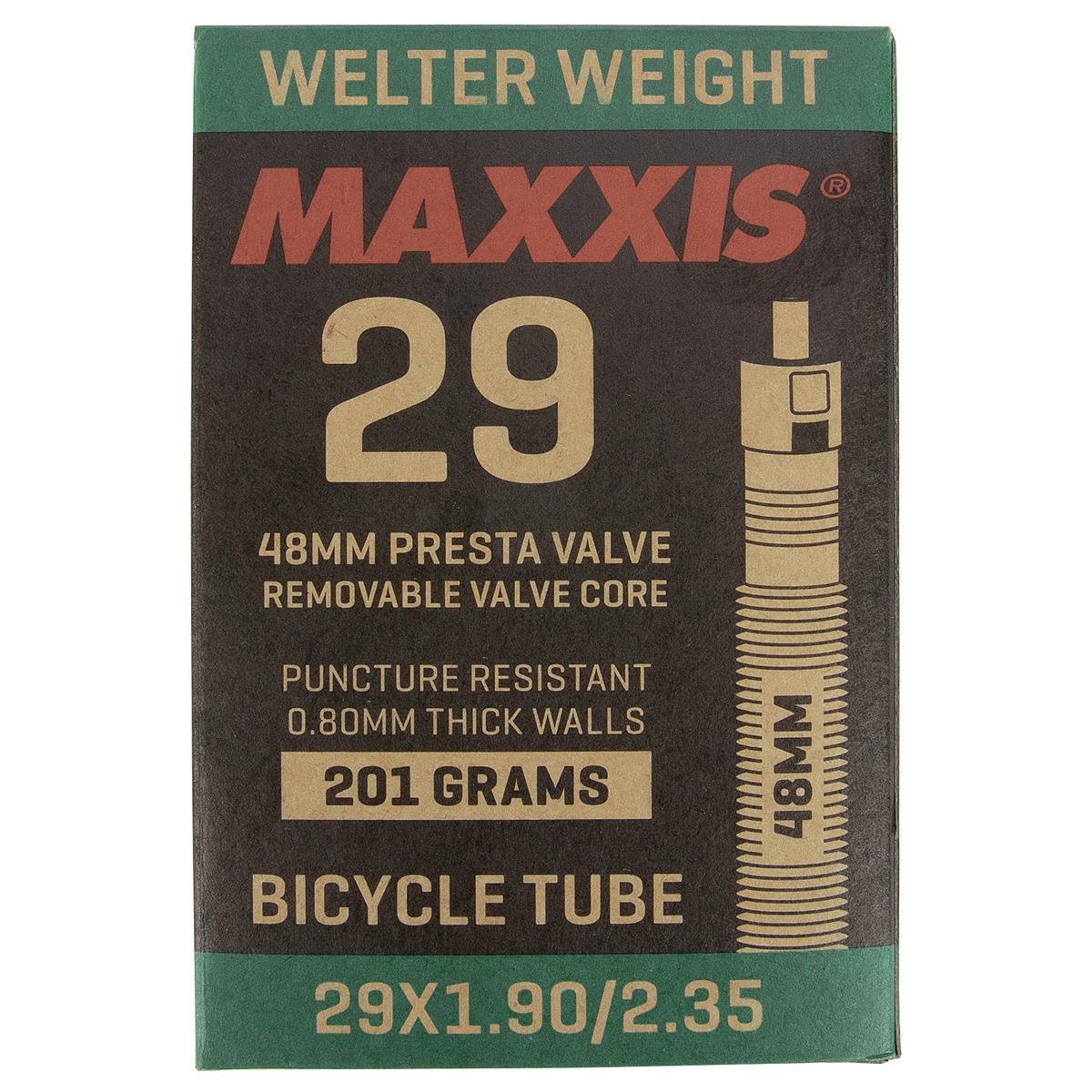 Maxxis MTB-Schlauch WelterWeight 29 x 1.90 - 2.40 Zoll, SV 48mm, Wandstärke 0,8 mm