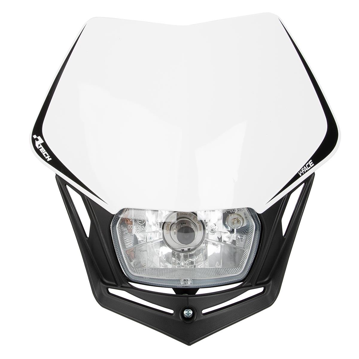 RTECH Headlight Mask V-Face White/Black