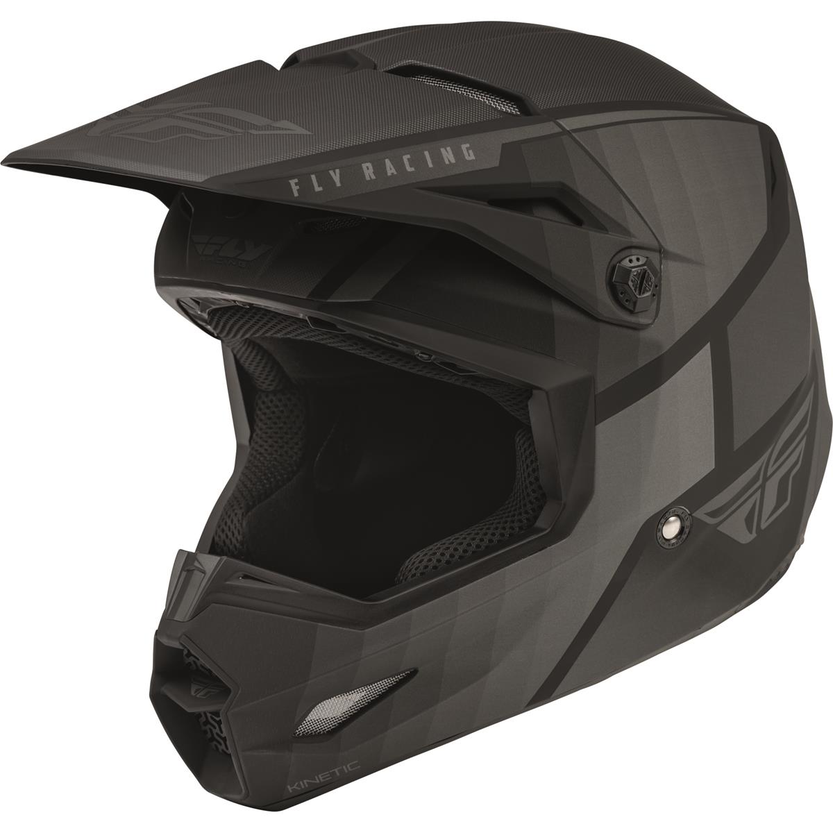 Fly Racing Motocross-Helm Kinetic Drift - Schwarz/Charcoal