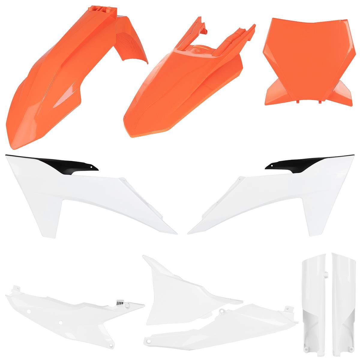 RTECH Kit Plastique Full KTM SX/SX-F 23-, Orange/Noir/Blanc