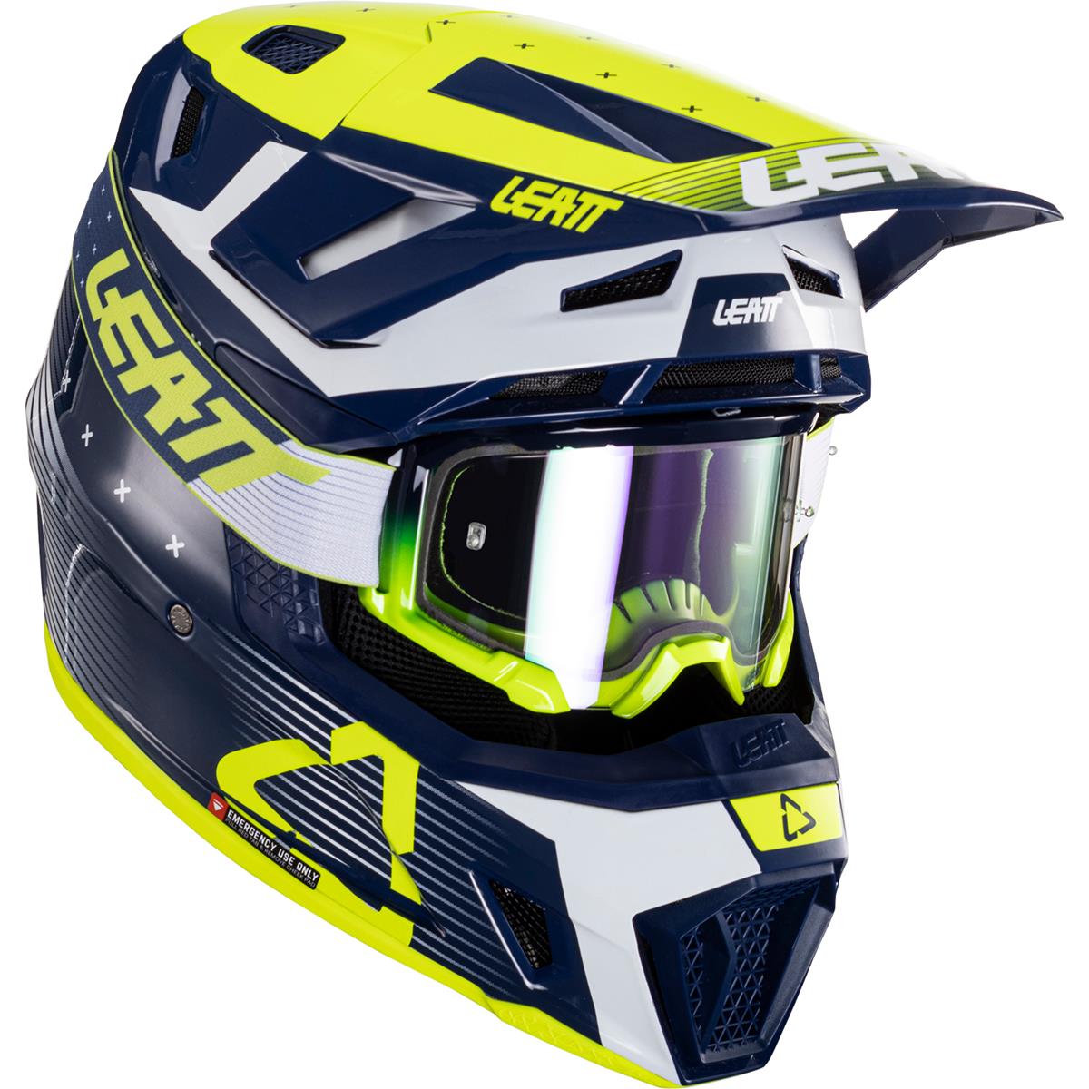 Leatt Motocross-Helm-Kit mit Brille Moto 7.5 V24 Blau