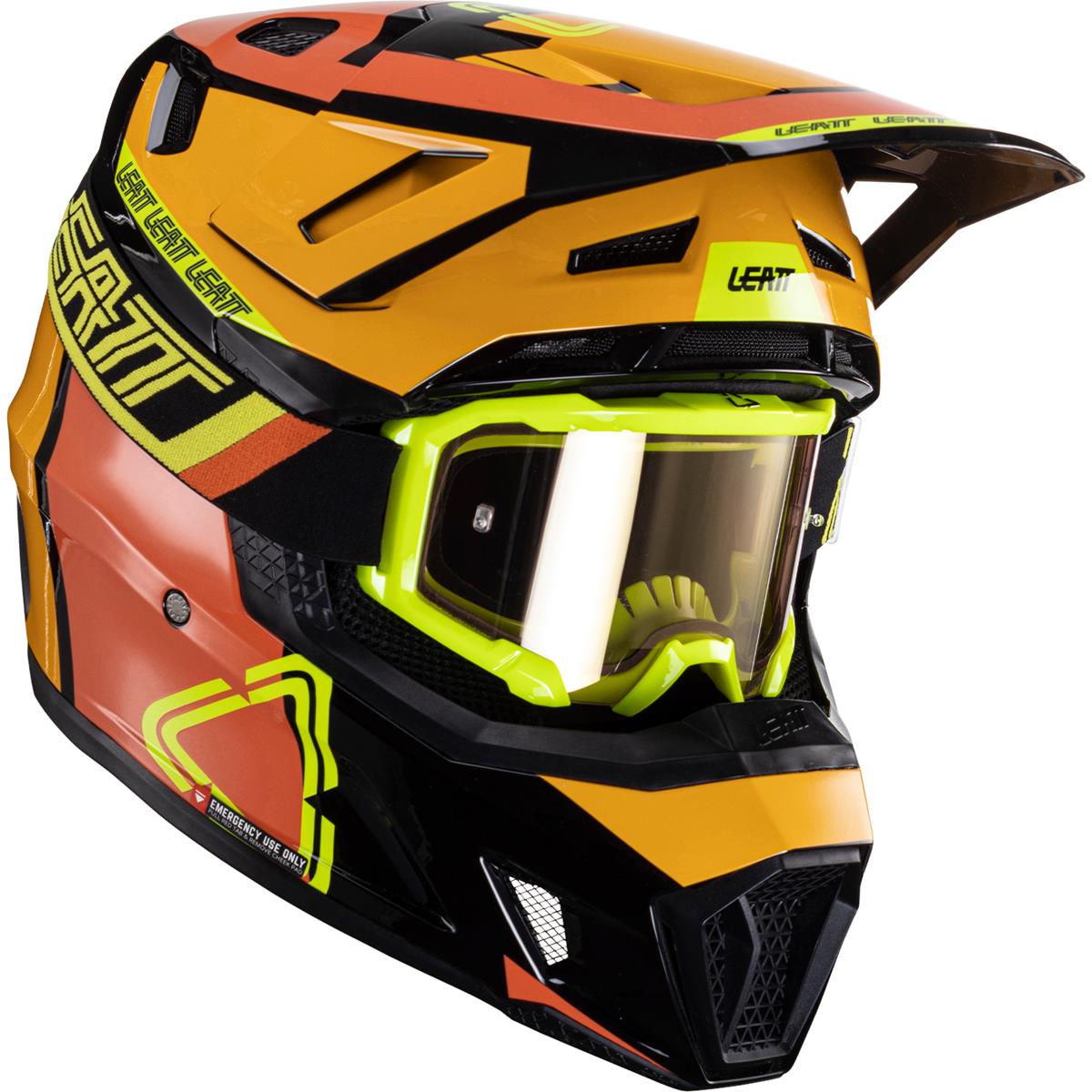 Leatt Motocross-Helm-Kit mit Brille Moto 7.5 V24 Citrus