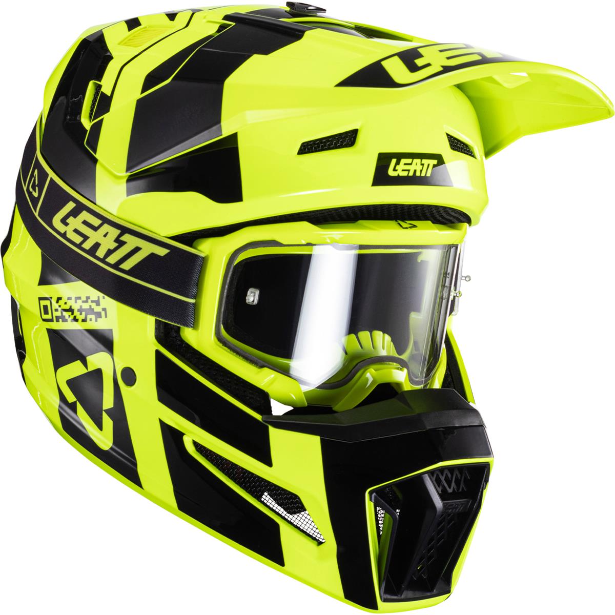 Leatt Motocross-Helm-Kit mit Brille Moto 3.5 V24 Citrus
