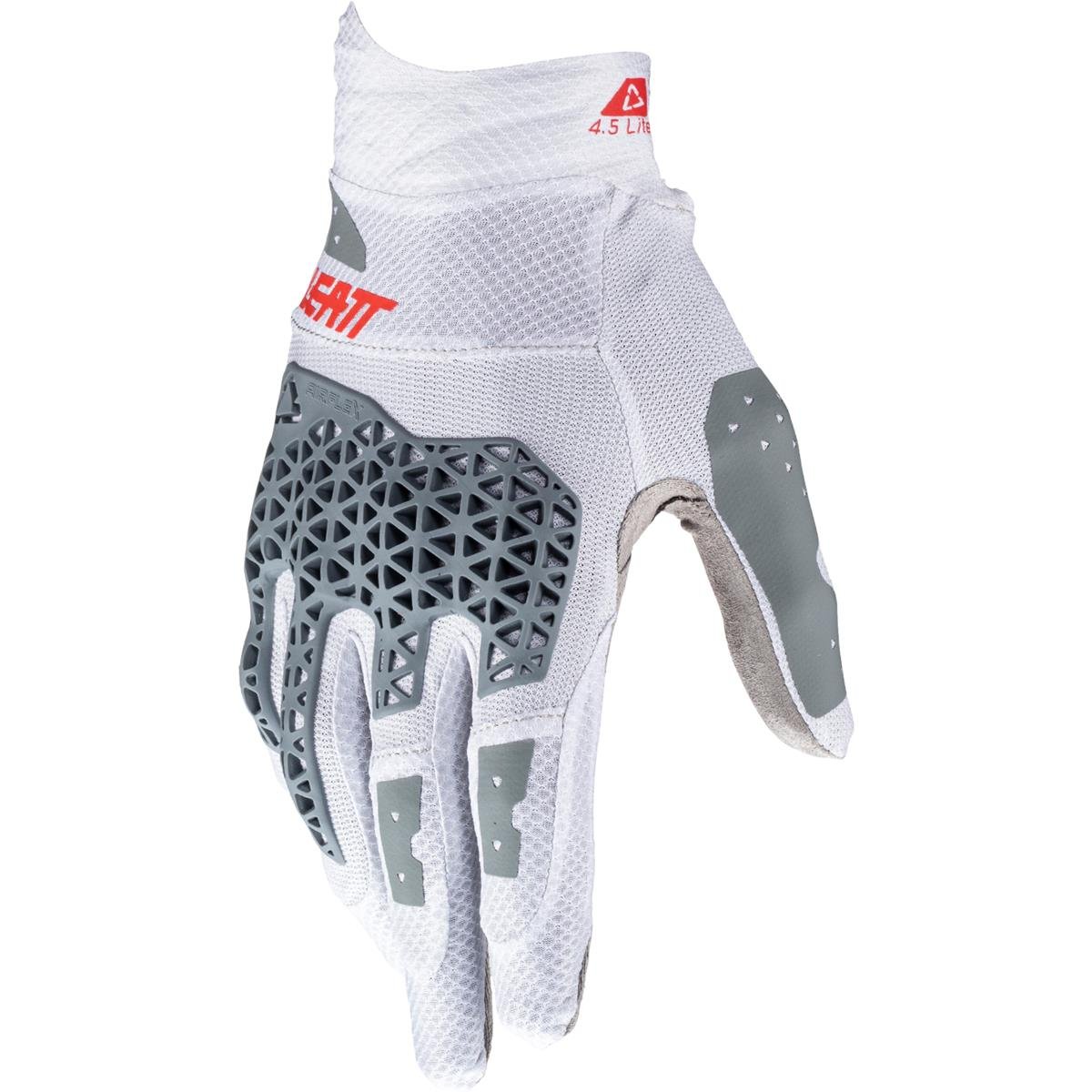 Leatt Handschuhe Moto 4.5 Lite Weiß/Grau/Rot