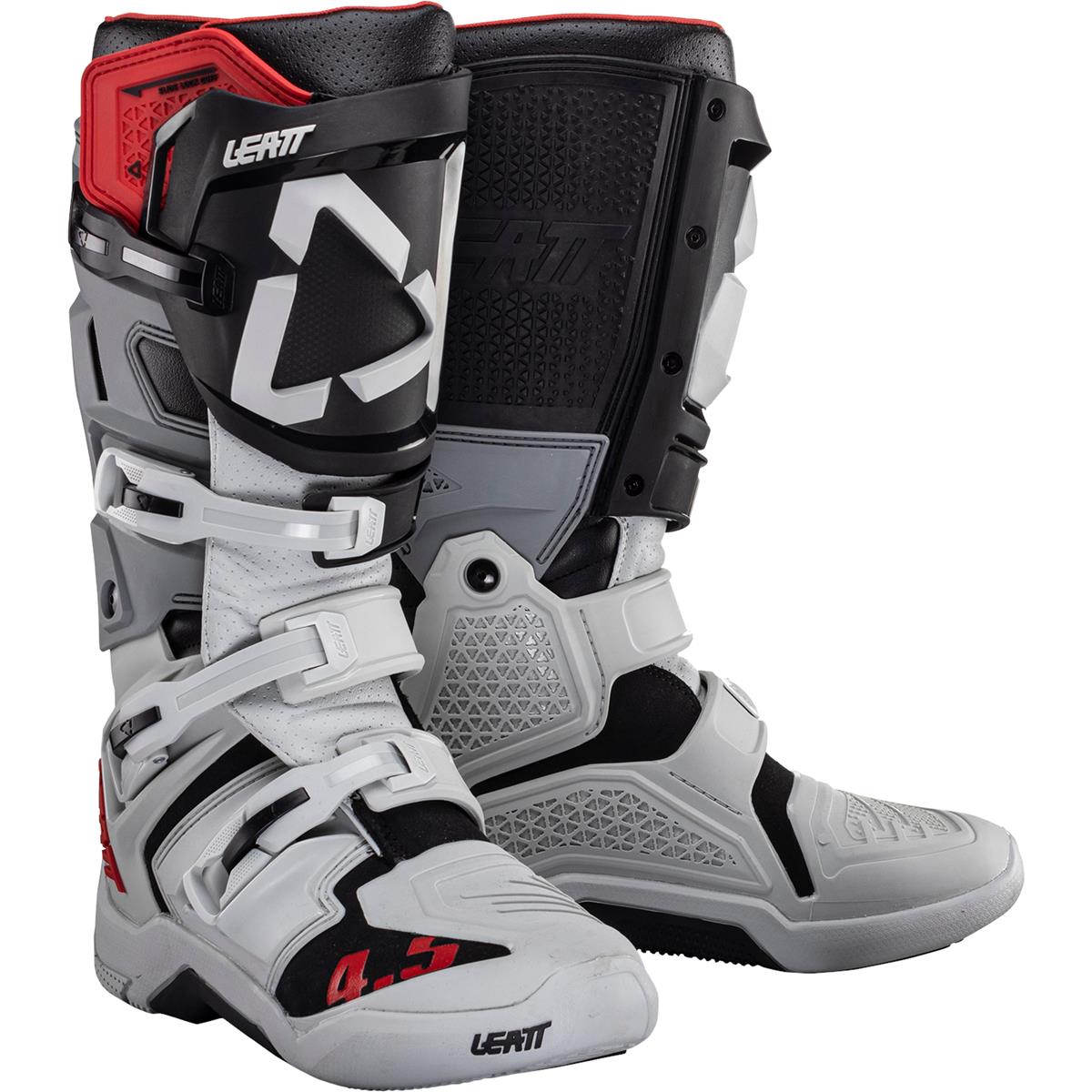 Leatt MX Boots 4.5 Forge - Gray/Black/Red