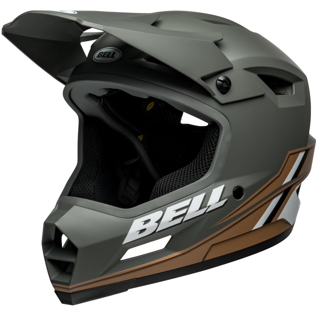 Bell Downhill MTB-Helm Sanction 2 DLX MIPS Alpine Matt Dunkel Grau/Braun