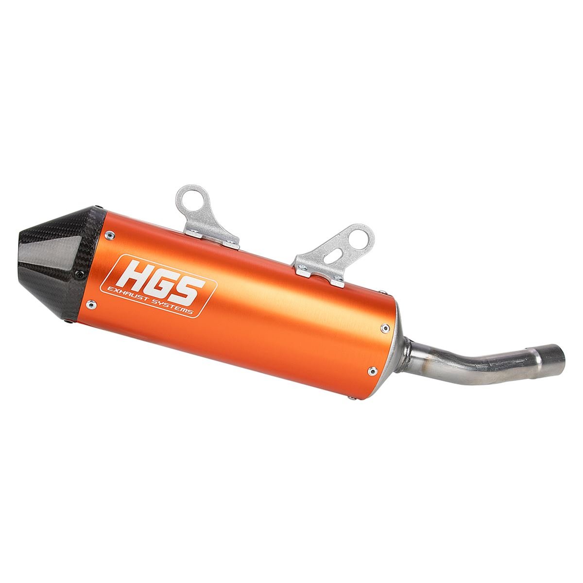 HGS Silencer  KTM SX 250/300 23-, Orange/Carbon