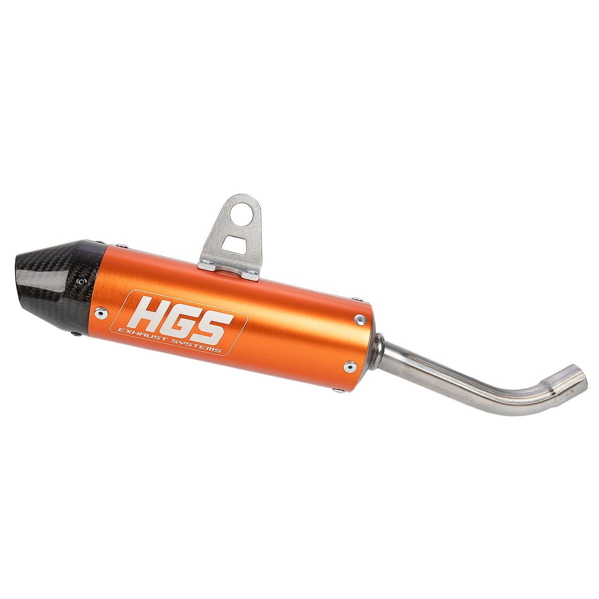 HGS Endschalldämpfer KTM SX 85 18-, Orange/Carbon