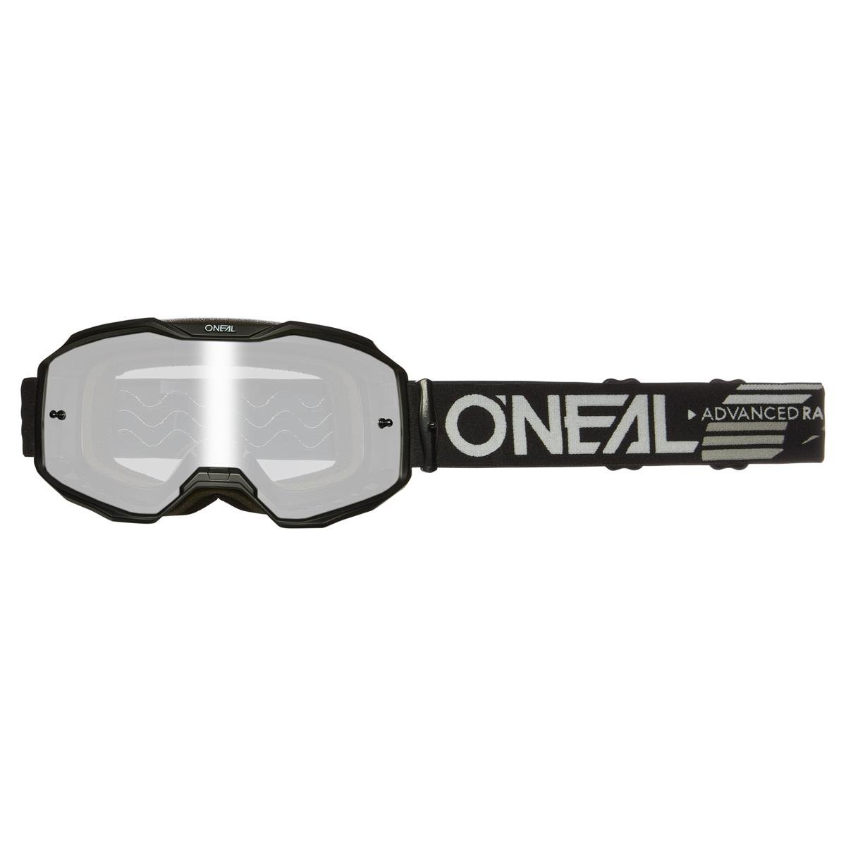 O'Neal Crossbrille B10 Solid Schwarz - Silber verspiegelt