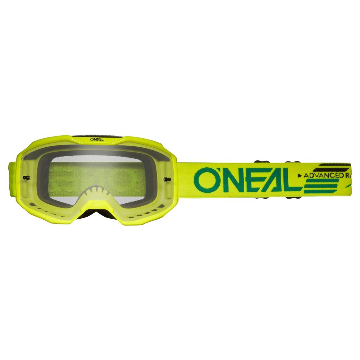 O'Neal Maschera B10 Solid Neon Yellow - Clear