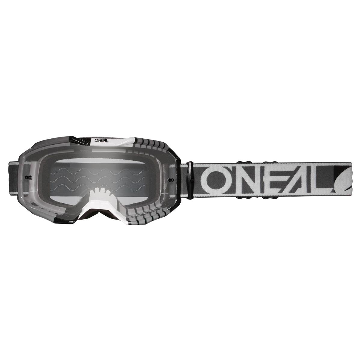O'Neal MX Goggle B10 Duplex Gray/White/Black - Clear