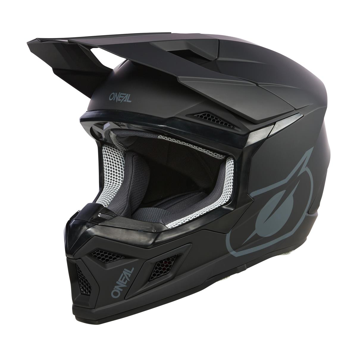 O'Neal Motocross-Helm 3SRS Solid V.24 - Schwarz