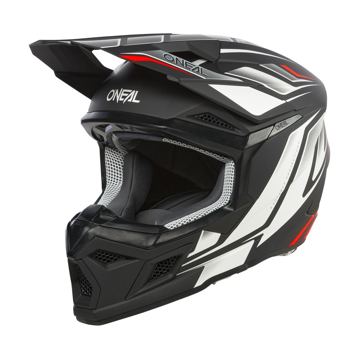O'Neal Motocross-Helm 3SRS Vertical V.24 - Schwarz/Weiß