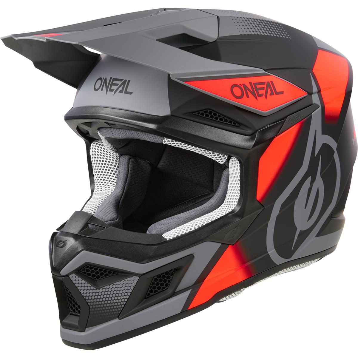 O'Neal Motocross-Helm 3SRS Vision V.24 - Schwarz/Rot/Grau