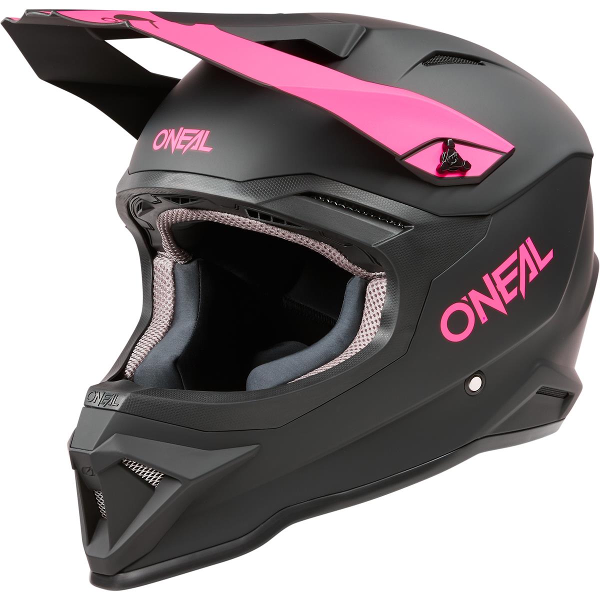 O'Neal Kids MX Helmet 1SRS Youth Solid V.24 - Black/Pink