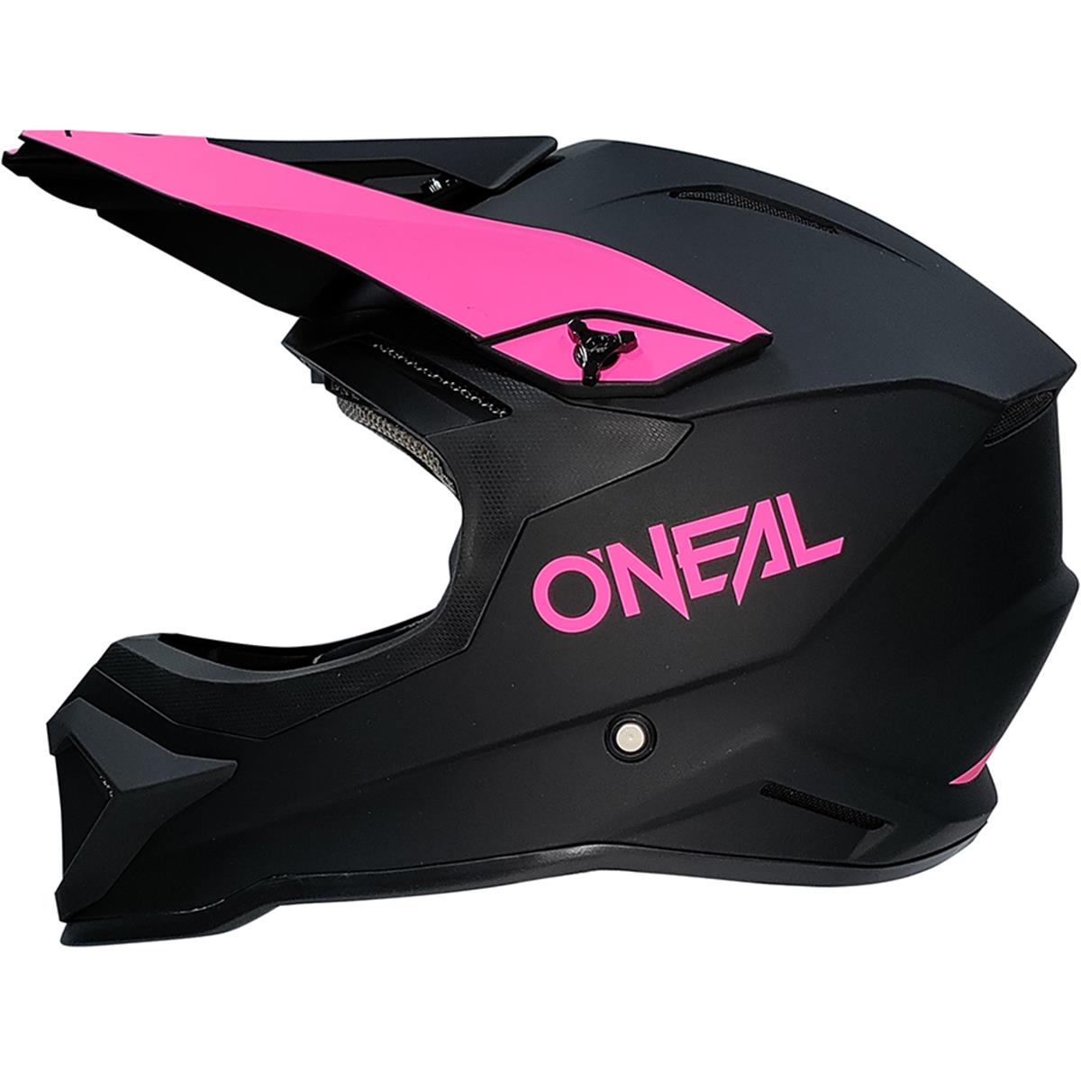 O'Neal Motocross-Helm 1SRS Solid V.24 - Schwarz/Pink